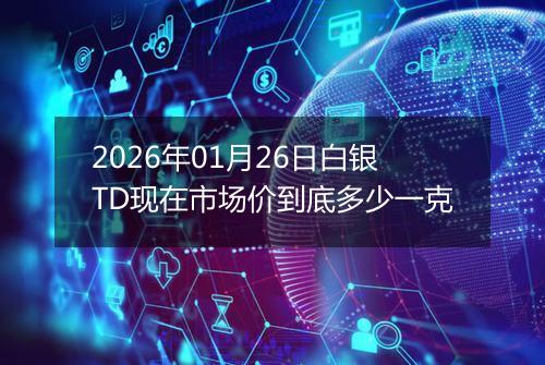 2026年01月26日白银TD现在市场价到底多少一克