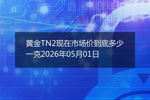 黄金TN2现在市场价到底多少一克2026年05月01日