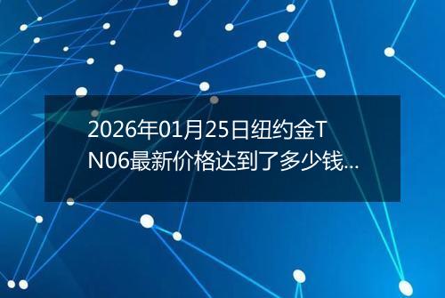 2026年01月25日纽约金TN06最新价格达到了多少钱一克